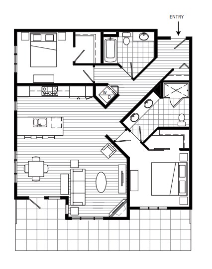 Plan 2B 302 floor plan